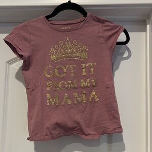 Kids Shirt - Purple  with Gold Print